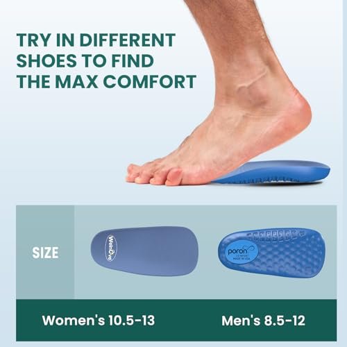 Welnove Memory Foam Heel Insert, Achilles Tendonitis Insoles for Heel Pain - Shock Absorption & Extra Cushioning Comfort Heel Inserts for Work Boot for Heel Spur Relief, Women 10.5-13 Men 8.5-12 - görsel 8