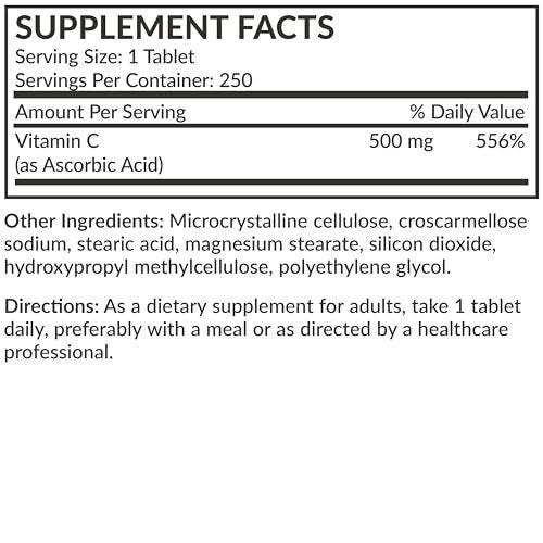 Futurebiotics Vitamin C 500mg Non-GMO, 250 Tablets - görsel 15