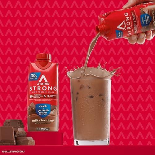 Atkins Strong High Protein Shake, Milk – Category: Ready to Drink – Image 9