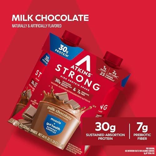 Atkins Strong High Protein Shake, Milk – GLP-1 Support: The unique blend of ingredients is designed to support – Image 4