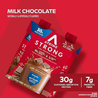 Atkins Strong High Protein Shake, Milk – Muscle & Gut Health Support Complex: A targeted combination of nutrients – Image 5