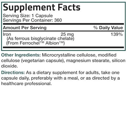 Bronson Iron Bisglycinate 25 mg Gentle on – Gentle on the Stomach: The bisglycinate form is non-constipating and – Image 10