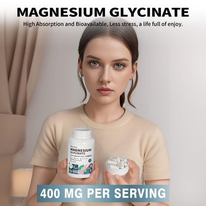 Magnesium Glycinate 400 MG per Serving 100% – Non-GMO and Vegetarian: We use only non-GMO ingredients and – Image 8