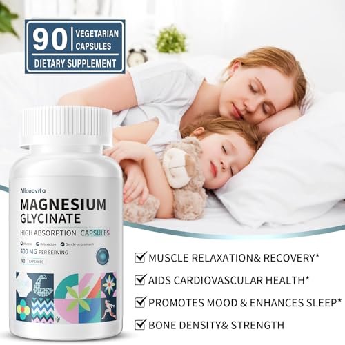 Magnesium Glycinate 400 MG per Serving 100% – 90 Capsules per Bottle: Each bottle contains 90 vegetarian capsules, – Image 5