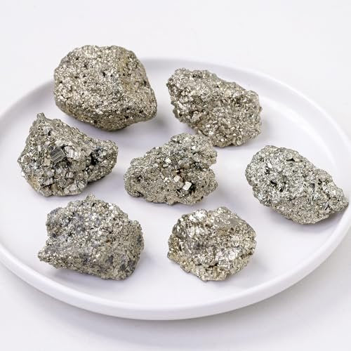 Apengshi Pyrite Raw Crystals 2PCS Natural Rough Rocks Healing Crystal and Stones DIY Raw Stones Meditation Fountain Garden Home Decor - görsel 7