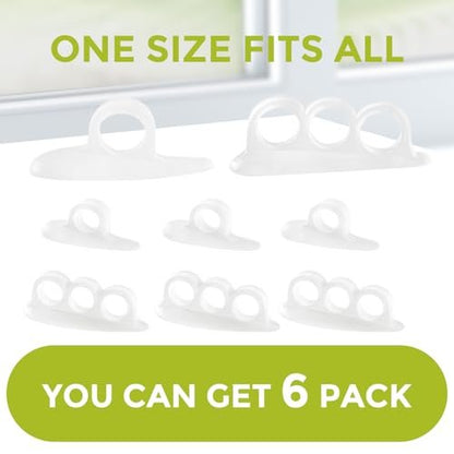 Bukihome Hammertoe Corrector Gel Toe Straighteners - 12 pcs Support Crest for Women & Men - Realign Bent, Crooked, Curled, Claw, Hammer Toes - Clear,Multi-Size