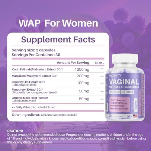MEGNETA Vaginal Tightening Capsules for – Easy to Swallow: The small, smooth capsules are easy to take with water, – Image 5