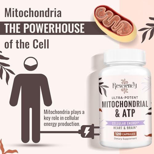 Resciency 2326 MG Mitochondrial Supplements with ATP, Vitamins, CoQ10 & PQQ, More Effective Than Creatine HMB & Nitric Oxide, Energy, Endurance, Strength, Recovery & Muscle, Organic, 120 Capsules - görsel 3