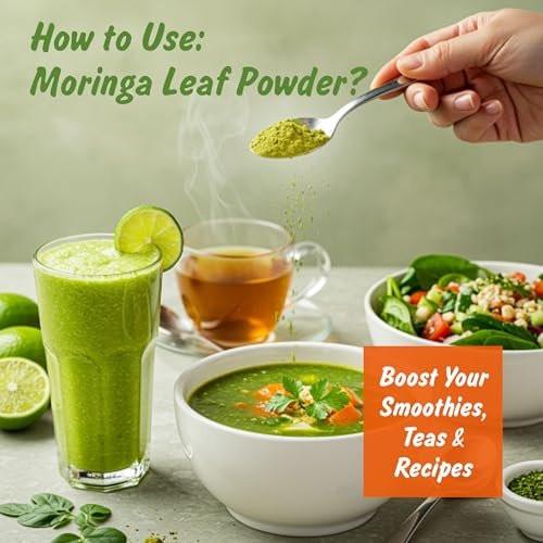 Spice Profile USDA Organic Moringa Powder, Lab Tested for Heavy Metals, Resealable 4 oz Pouch, Moringa Patta Powder, Polvo de Hoja de Moringa - görsel 6