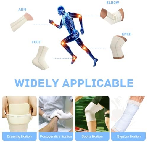 Tubular Elastic Sport Bandage 2inch x 32.8 Feet Reusable Sleeve Stretch Dressing Retainer Gauze Stockinette Tubing for Arm Knees Legs - görsel 1