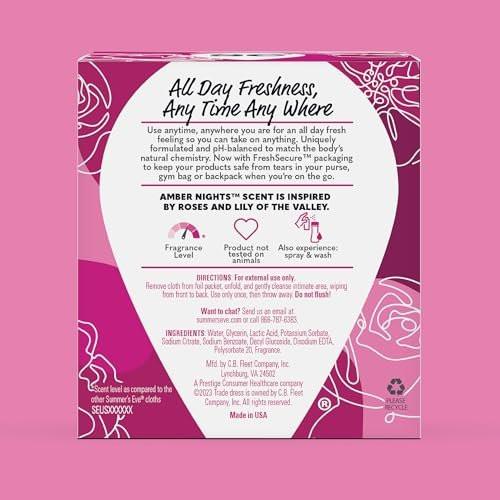 Summer's Eve Feminine Wipes, Blissful Escape, Vaginal Wipes, Feminine Care to Help Remove Vaginal Odor, Gynecologist Tested, 32 Wipes, Pack of 4 - görsel 3