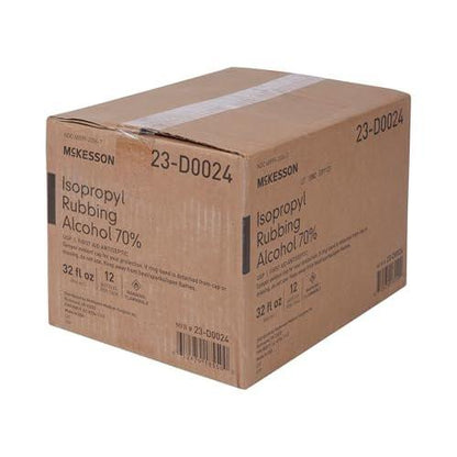 McKesson Isopropyl Rubbing Alcohol 70% [2 Count] USP First Aid Antiseptic, 32 oz