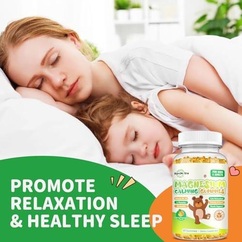 Magnesium Gummies for Kids - Magnesium Glycinate Gummies Supplement with L-Theanine, Vitamin B6, D3 for Adults & Kids, Calm Magnesium for Sleep, Relaxation, Brain, Bones, Sugar Free Pineapple 60ct - görsel 13