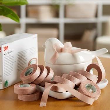 3M Micropore Tan Surgical Tape - Gentle Paper Tape, Hypoallergenic and Breathable, Ideal for Sensitive Skin 0.5'' Wide - 2 Rolls - görsel 2