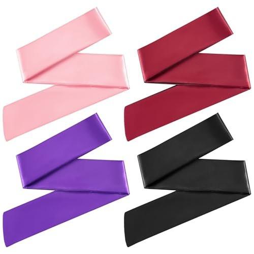 Oruola 4pcs Blind Folds for Adult Play, Blockout Light Adjustable Eye Masks for Sleep, 150cm/59In Satin Blindfold for Adults Couples Yoga, Travel, Nap, Meditation, Multicolor Blindfold - görsel 15