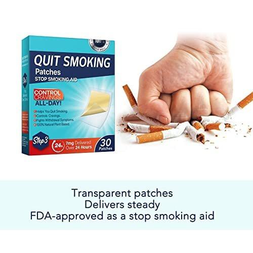 7 mg Quit Smoking Patches, Step 3 Patches to Quit Smoking, Step 3 Smoking Patches, Smoking Aid, 30 Patches - görsel 18