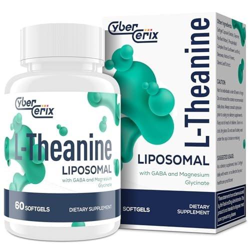 CyberCerix Liposomal L-Theanine 500mg, Complex with GABA 200mg & Magnesium 100mg, Extra Strength Supplement for Calm, Relaxation & Focus, Gluten Free - 60 Capsules - görsel 4