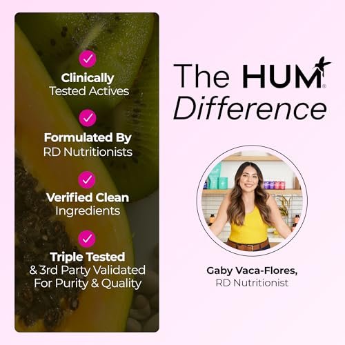 HUM Hair Strong Daily Hair Growth Supplement with Biotin, Zinc, Vitamin B12 to Support Growth, Folic Acid & Vitamin B12 Vitamins for Healthy Hair Support for Women and Men, 30 Vegan Capsules - görsel 16