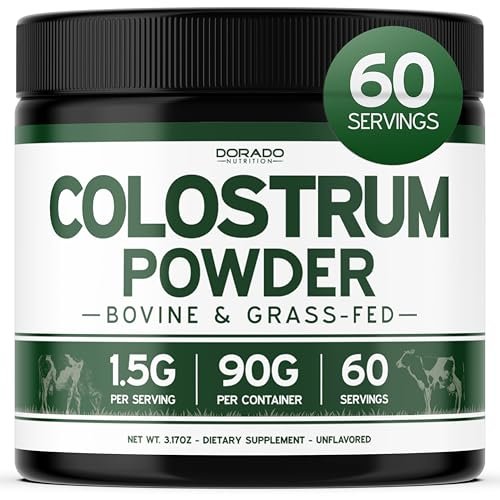 Colostrum Supplement Powder 90g (60 Servings of 1.5g Pure Bovine Colostrum Std. to Contain 20% IgG Immunoglobulins) Grass Fed Powder - No Fillers, Third Party Tested, Unflavored & Non-GMO - görsel 1