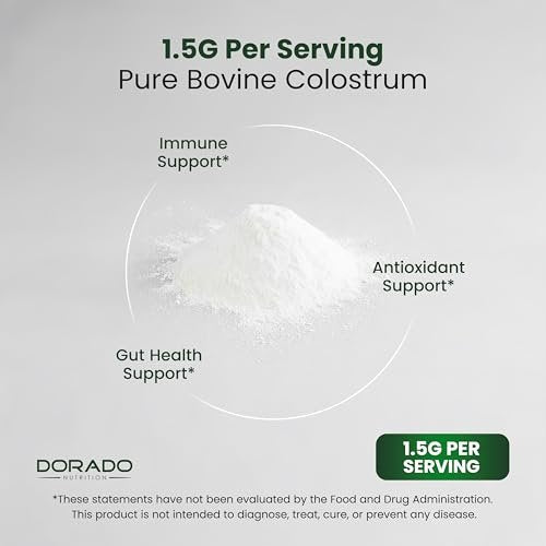 Colostrum Supplement Powder 90g (60 Servings of 1.5g Pure Bovine Colostrum Std. to Contain 20% IgG Immunoglobulins) Grass Fed Powder - No Fillers, Third Party Tested, Unflavored & Non-GMO - görsel 9