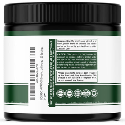 Colostrum Supplement Powder 90g (60 Servings of 1.5g Pure Bovine Colostrum Std. to Contain 20% IgG Immunoglobulins) Grass Fed Powder - No Fillers, Third Party Tested, Unflavored & Non-GMO