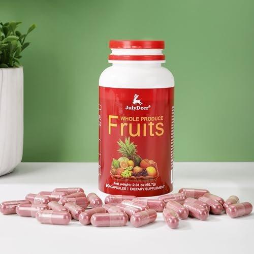 JulyDeer Fruit Supplement – 90 Total Vegetarian Capsules | Balance of Natural 16 Whole Fruits Blend | Fresh Superfood Formula with Vitamins and Minerals - görsel 14