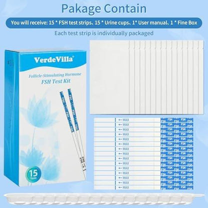 15 Pack Menopause Test Strips at Home, FSH Test Perimenopause Test Hormone Balance for Women Over 30 Hormonal Test