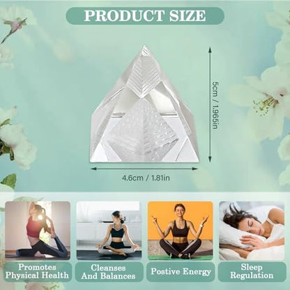 Crystals and Healing Stones, 9 Pcs Healing Crystals Set, 7 Chakra Crystal Stones Set Real Natural Selenite Pyramid Reiki Raw Rock Energy Protection Meditation with Wooden Box, Crystal Gifts for Women