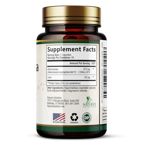 Akkermansia Probiotic - Akkermansia 2 Billion AFU Per Serving - Advanced Probiotics Akkermansia Muciniphila Supplement - Digestive Health & GLP-1 Support & Prebiotics - Bottled in USA - 120 Capsules - görsel 8