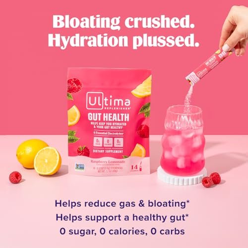 Ultima Replenisher Gut Health Supplement and Electrolytes Powder - Raspberry Lemonade, 14 Stickpacks - Hydration Packets with Added Gut Health Benefits - görsel 8