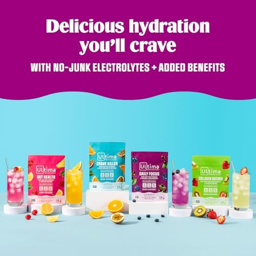 Ultima Replenisher Gut Health Supplement and Electrolytes Powder - Raspberry Lemonade, 14 Stickpacks - Hydration Packets with Added Gut Health Benefits - görsel 4