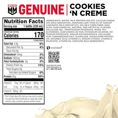 Muscle Milk Genuine Protein Shake, Cookies – Calcium & Vitamins A, C, D: Essential nutrients for bone health, – Image 4