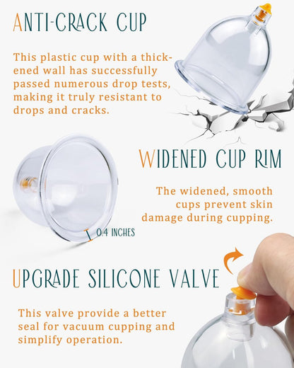 DEFUNX 12 Cups Cupping Set - Cupping Kit for – Portable and Compact: The set comes in a convenient storage box – Image 5