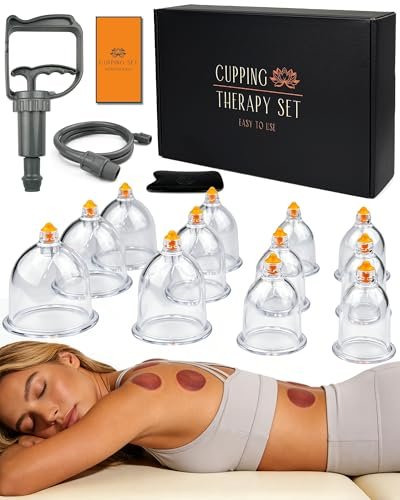 DEFUNX 12 Cups Cupping Set - Cupping Kit for – Durable Polystyrene Material: Lightweight yet sturdy, these cups – Image 2