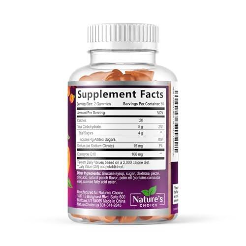 CoQ10 Gummies for Adults - Coenzyme Q10 100mg Per Serving - 3X Strength, High Absorption Antioxidant Supplement for Heart Health Support & Energy Production - Co Q10 (Coq 10) Supplements - 120 Gummies - görsel 8