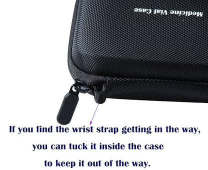Moyite 24 Slots Peptide Case for Fridge – Fits 1ml 2ml 3ml Vial Storage for Insulin, GLP-1, with Hand Strap and Logo, Black (Case Only)