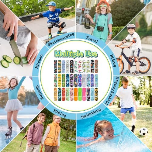 Sublaga 300Pcs Adhesive Bandages, 33 Styles Kids Cartoon Bandage Adhesive Flexible Colorful Bandages Cute Cartoon Bandages for Boys Waterproof Bandage for Kids Protect Scrapes - görsel 1