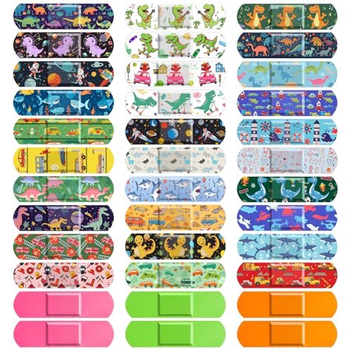 Sublaga 300Pcs Adhesive Bandages, 33 Styles Kids Cartoon Bandage Adhesive Flexible Colorful Bandages Cute Cartoon Bandages for Boys Waterproof Bandage for Kids Protect Scrapes - görsel 3