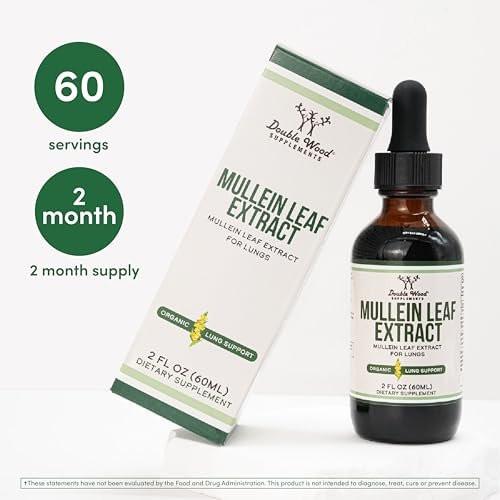 Double Wood Supplements Mullein Leaf Drops for Lungs, 2 FL OZ (60 Servings) – Supports Lung & Respiratory Health (Better Absorbed Than Capsules) - görsel 6