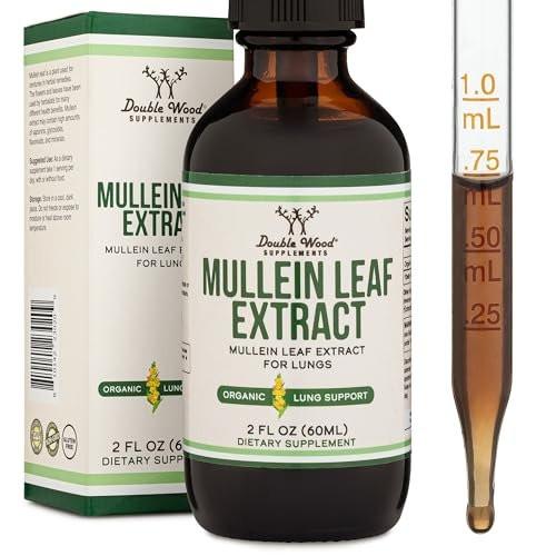 Double Wood Supplements Mullein Leaf Drops for Lungs, 2 FL OZ (60 Servings) – Supports Lung & Respiratory Health (Better Absorbed Than Capsules) - görsel 2