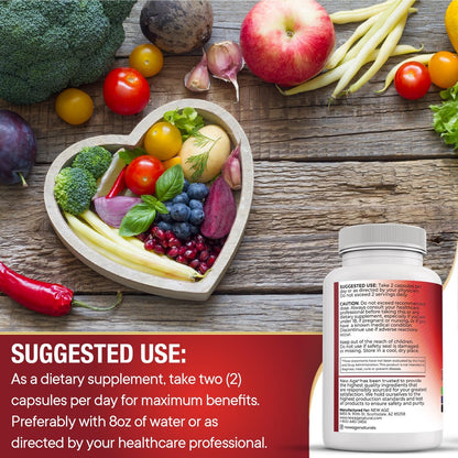 NEW AGE COQ10 200mg Red Yeast Rice, Omega 3, Magnesium Complex, Zinc Vitamin K2 D3 - Heart Health Support Vitamins for Women and Men with Vitamin B3, Coenzyme Q10-60 Count