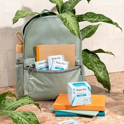 The Honey Pot Company - Feminine Wipes - Individually Wrapped - Daily PH Balancing, Fragrance & Sulfate Free Wipes for Intimate Parts, Body, or Face - Hygiene Products - Sensitive - 15 Ct (Pack 3) - görsel 3
