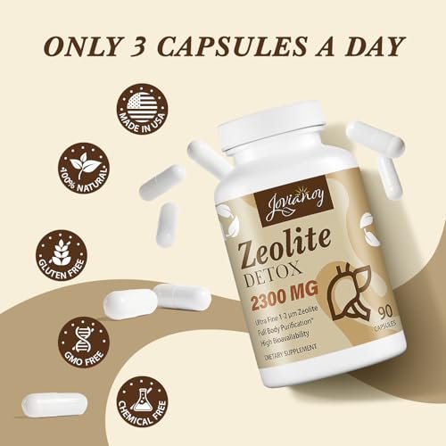 Jovianoy Zeolite Detox Capsules, Organic Activated Charcoal, Bentonite Clay, 1-2 µm Clinoptilolite, Maximum Absorption, Gut Liver Detox Cleanse Full Body for Women Men, 90 Capsules - görsel 13