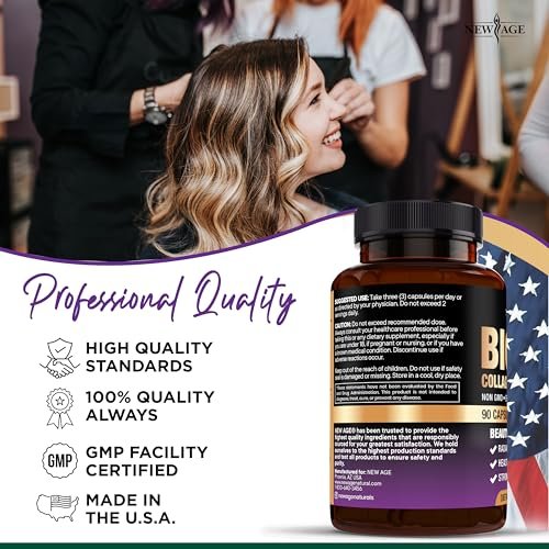 NEW AGE Biotin Collagen Keratin Hyaluronic Acid - 50,000mcg Hair Growth Vitamins for Men and Women, Nails, Hair, Skin Vitamins and DHT Blocker with Vitamin E Folic Acid Pumpkin Seed MSM - 90 Count - görsel 11
