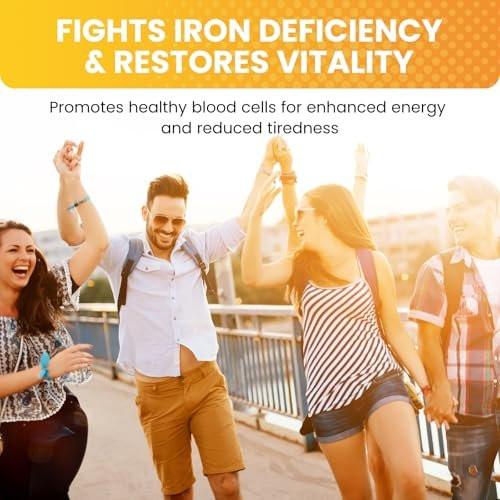 Liquid Iron Supplement for Women, Men & Kids, Liquid Iron Drops with Folate, Vitamin C, B6, B12 for Anemia, Red Blood Cell, Energy Support, Pineapple Flavor, 2 Fl Oz - görsel 11