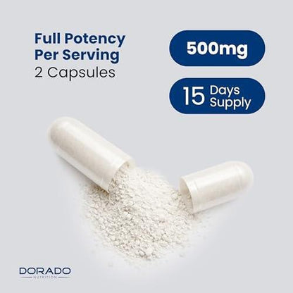 NAD Supplement (500mg of 95% Pure NAD+ Per Serving) NMN Supplement, NAD Nicotinamide Riboside Support (Third Party Tested, Vegan Safe, Non-GMO, No Fillers, & Made in the USA - 30 Vegan Capsules)