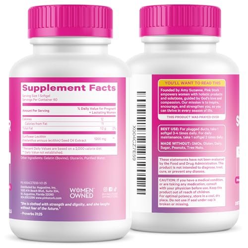 Pink Stork Sunflower Lecithin Supplement - – Gentle on Digestion: Sunflower lecithin is derived from non-GMO – Image 3