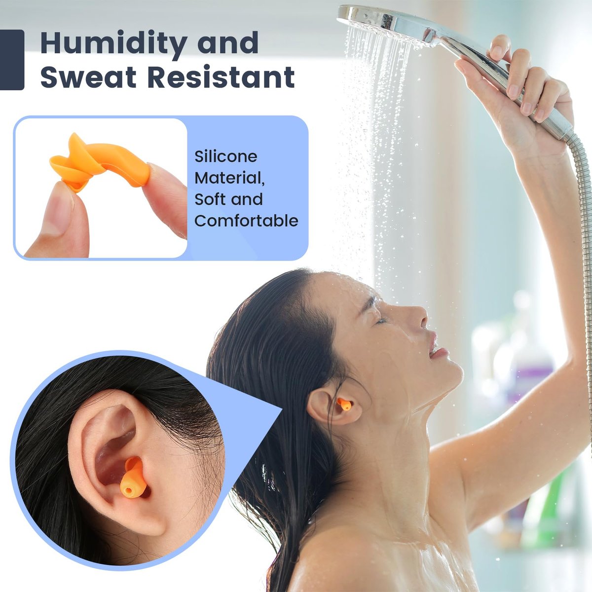 Ear Plugs for Noise Reduction, 10 Pairs Shooting Ear Protection for Gun Range, Hearing Protection for Shooters, Silicone Ear Plugs - görsel 11