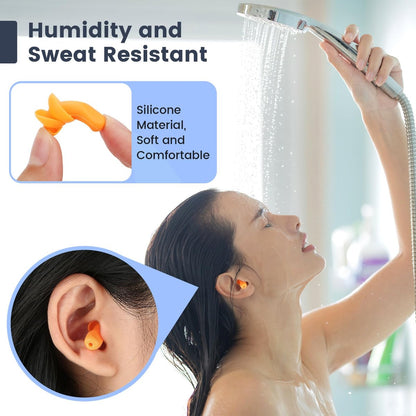 Ear Plugs for Noise Reduction, 10 Pairs Shooting Ear Protection for Gun Range, Hearing Protection for Shooters, Silicone Ear Plugs