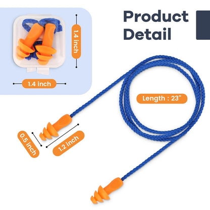 Ear Plugs for Noise Reduction, 10 Pairs Shooting Ear Protection for Gun Range, Hearing Protection for Shooters, Silicone Ear Plugs
